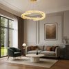 LAMPA SUFITOWA WISZĄCA LED APP1771-CP ZŁOTA 60cm