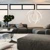 Moderní LED závěsné stropní svítidlo + dálkové ovládání APP388-CP