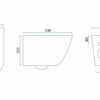 Set: Wall-hung toilet bowl + Countertop washbasin Rea Light Pink Matt