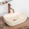 Countertop Basin Rea BELINDA MINI TRAVERTINE MATT