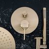 Shower system  Rea Lungo Grip Gold Brush  + BOX