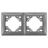 Double socket frame OSTE JNH014-2F Grey