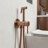 Podomítková bidetová baterie Rea Lungo Loop Diamond Brush Copper