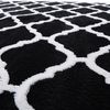 Plush carpet Clover Black