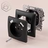 Single grounded socket with frame + 2x USB-A OSTE JNH003-G Black