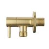 Zawór kątowy 1/2" x 3/8" Złoty szczotkowany