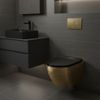Viseča straniščna školjka Rea Carlo Mini Tornado Black Brush Gold
