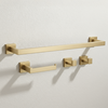 Ensemble d’accessoires de salle de bain Rio Brush Gold 4 pièces