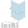Душова кабіна Rea Primo Swing 100x80 Chrome
