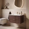 Тумба для ванной с раковиной REA Sherry 80cm Brown Walnut
