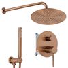 Rea Lungo Diamond Brush Copper juodas paslėptas dušo rinkinys + DĖŽUTĖ