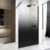 Shower screen Rea Aero Ombre Black/Black 90