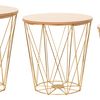 Table basse 3 szt TWINS gold