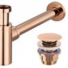 Siphon de lavabo Clic-Clac Universel Rose Gold