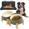 Gamelle pour chien/chat/animal domestique GREY CREME 332686 + HOUSSE DE SIÈGE POUR CHIEN