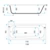Built-in acrylic bathtub Rea Gloria 130