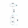 Lámpara de techo colgante LED LHJ117-2CP oro cepillado