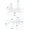 Wall Mounted faucet Rea Lungo Diamond Chrom + BOX