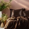 Taie d'oreiller Satin Brown Chloe