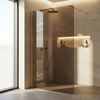 Душова стінка Rea Flexi Brown / Brush Copper 110