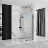 Shower screen Rea Cortis Black 120