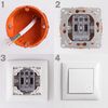 Doorbell Push Button with Frame OSTE JNH008-W WHITE