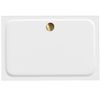 Dušo irklavimo baseinas Rea Belmond White 80x100 Brush Gold