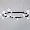 Lampa Sufitowa Wisząca Ze Szklanymi Kulami Na Obręczy APP906-15CP