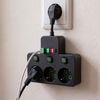 Power Strip 3 Sockets + 3x USB-A + USB-C JNH018 Black