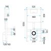 Vorwandelement für WC K011A-Q Rea T Brush Steel