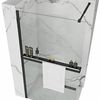 Shower screen Rea Aero Black Mat 110 + hanger EVO