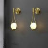 Wandlampe Glas Kugel Gold APP603-1W