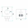 Multiprise Cube 7-en-1 JNH019 Black