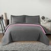 Colcha de cama doble cara Inez  D.Grey-Pink