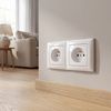 Double socket frame OSTE JNH014-2F White