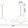 Deckenlampe Gold APP1023-5CP