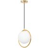 Lampada Da Soffitto Pensile Di Vetro Palla Oro Bianco Oro APP430-1CP