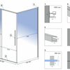 Shower enclosure Rea SOLAR BLACK MAT 100x80