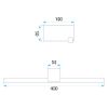 Bad LED-Wandleuchte SWE040-1W 40cm Chrome