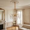 Křišťálová závěsná lampa SWE081-CP 60cm GOLD