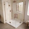 shower tray Rea Belmond White 90x90 Brush Copper