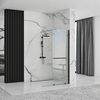 Shower screen Rea Cortis Black 100