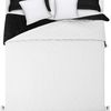 Colcha de cama doble cara Diamante Black / White