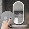 Miroir LED OVAL 50x100cm Gold