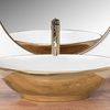 Countertop washbasin REA Pamela Gold White