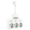 Power Strip 3 Sockets + 3x USB-A + USB-C JNH018 White