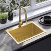 Stainless steel sink Liam BRUSH GOLD