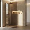 Душова стінка Rea Flexi Brown / Brush Copper 100