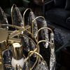 Krištolinis pakabinamas šviestuvas SWE078-CP 30cm GOLD