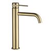 Bathroom faucet Rea Lungo Grip Brush Gold high